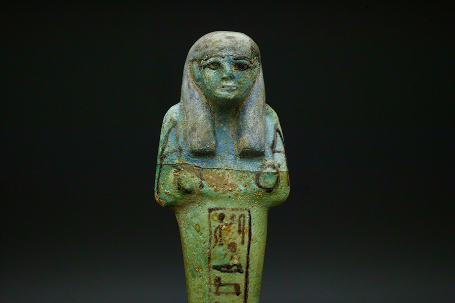 エジプト　ファイアンス(彩釉陶器)　ウシャブティ01