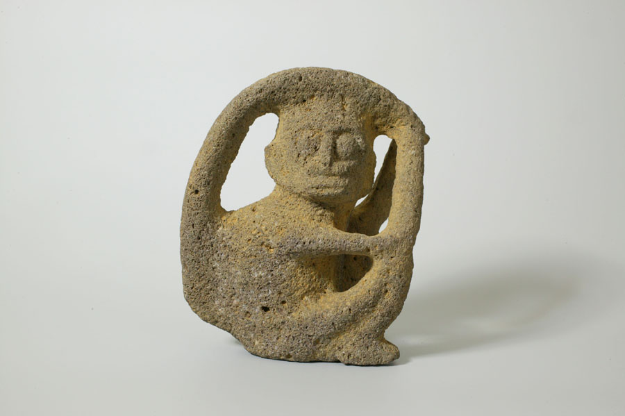 プレコロンビア　コスタリカ　猿の石像01