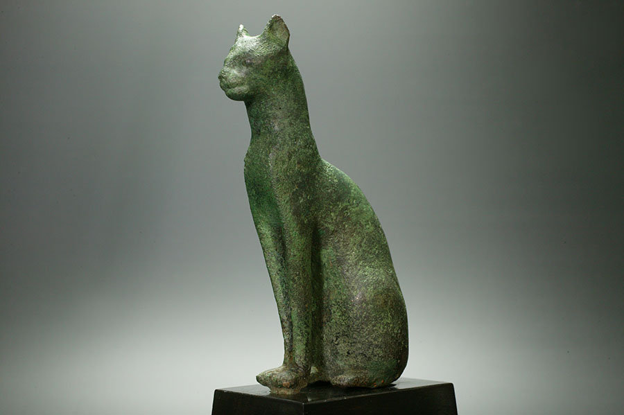 古代エジプト　第26王朝　青銅製　猫 古代美術: SEMBA ART