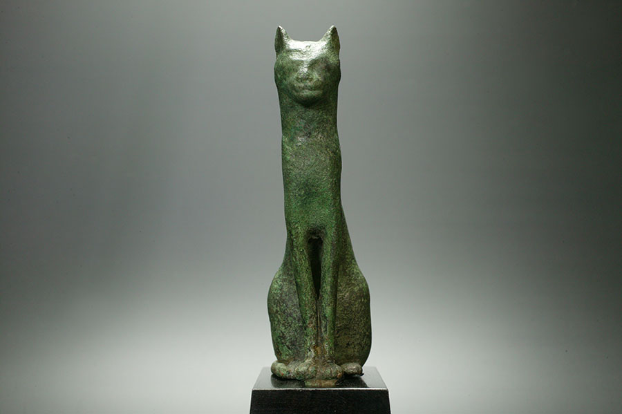 古代エジプト　第26王朝　青銅製　猫 古代美術: SEMBA ART